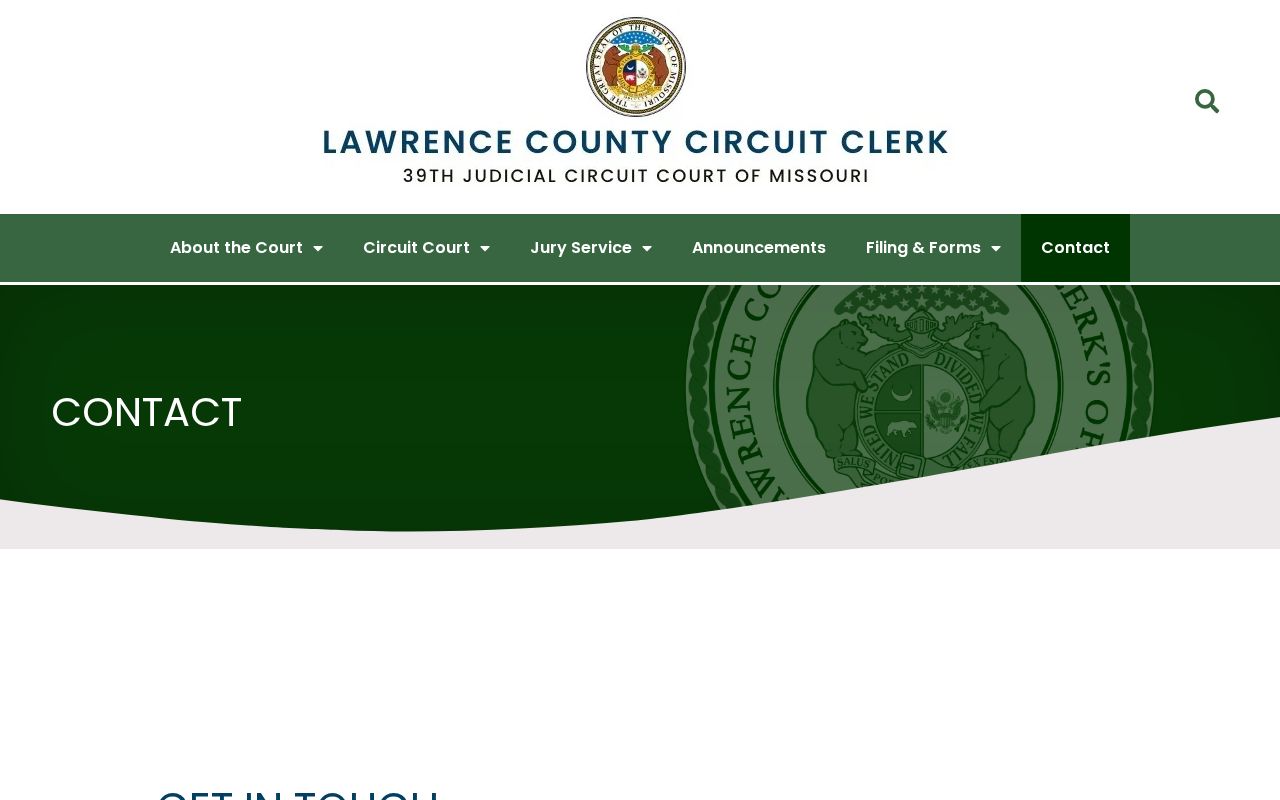 Lawrence County criminal case record contact and counter hours