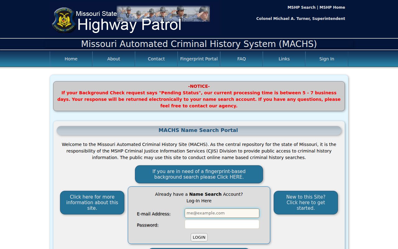 Lawrence County criminal history MACHS name search
