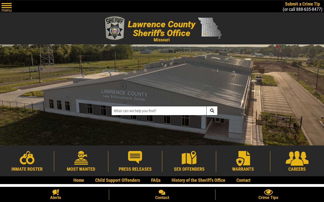 Lawrence County criminal records sheriff and jail website